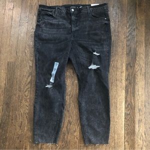 Old Navy Womens Jeans Plus Size 20 Rockstar Super Skinny High Rise Black NEW